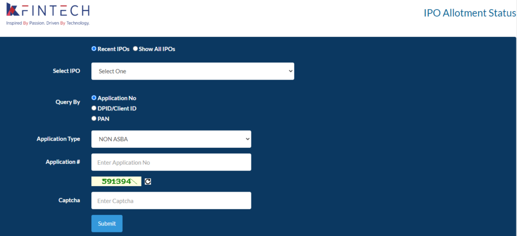 Kfintech IPO Allotment Status