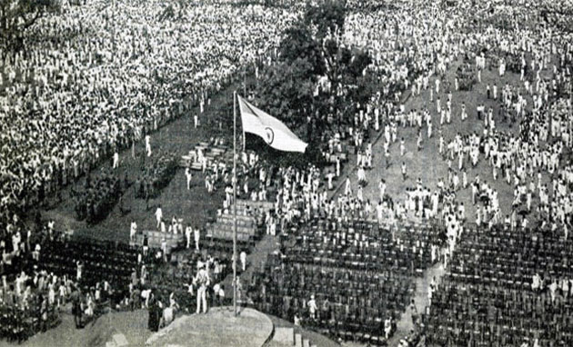 Flag hoisting on 15th August 1947